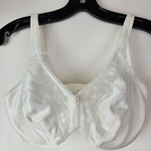 Lily of France 34D White Lace Underwire Full Coverage Vintage 1610 Bra Classic